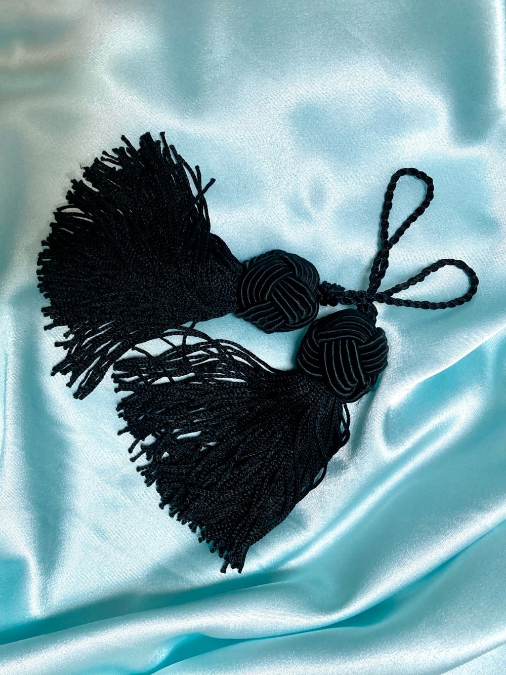 DIY craft 2 Black knotted Tassel’s Quality New